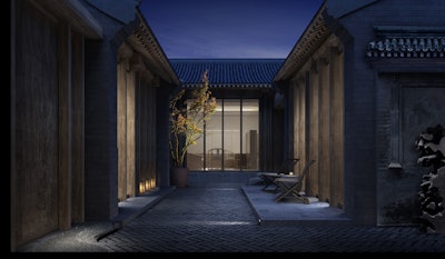 Inner Courtyard at Mandarin Oriental Qianmen, Beijing