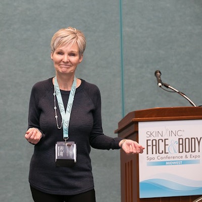 Trish Green speaking at Face & Body