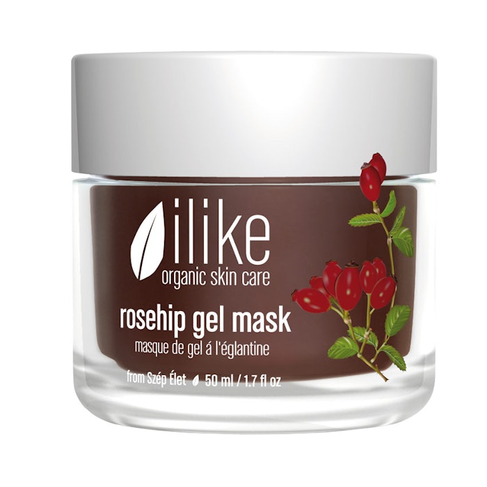 Rosehip Gel Mask Ilike Organic Skin Care 888-290-6238 www.szepelet.com Rosehip Gel Mask contains rosehip, peppermint, honey and vitamin C to help reduce inflammation and strengthen cell walls.