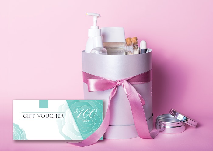 Gift box with cosmetics