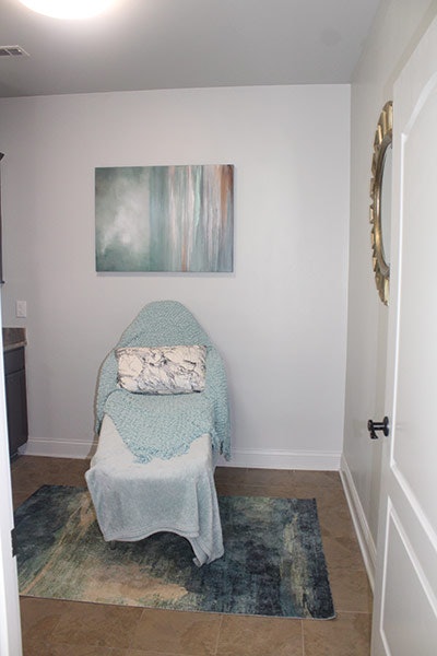 SK: Everything that is in this spa I have done first. I feel like if I like it, then my clients are going to like it. If clients don’t like it, we take it out.