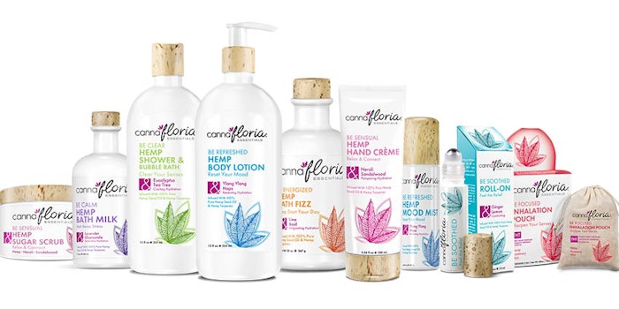 Cannafloria Essentials products, which include all-natural, CBD-free body lotions and bath fizzes, will make their way to spas through a new distribution partnership with Universal Companies.
