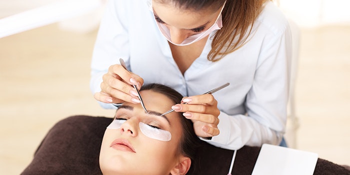 The mobile beauty salon offers services such as eyelash extensions.