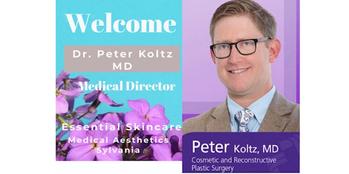 Peter Koltz, M.D., medical director, essential skincare.