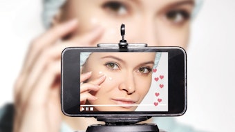 Girl recording herself