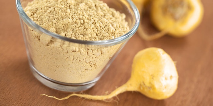 Maca root extract contains high levels of flavonolignans and glucosinolates that have reported anti-proliferative activity against several cancers.