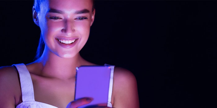 People are looking for products that help protect their skin from blue light computers and cell phones emit.