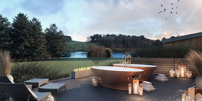 The secluded private spa garden. Photo: The Coniston Hotel's Facebook.