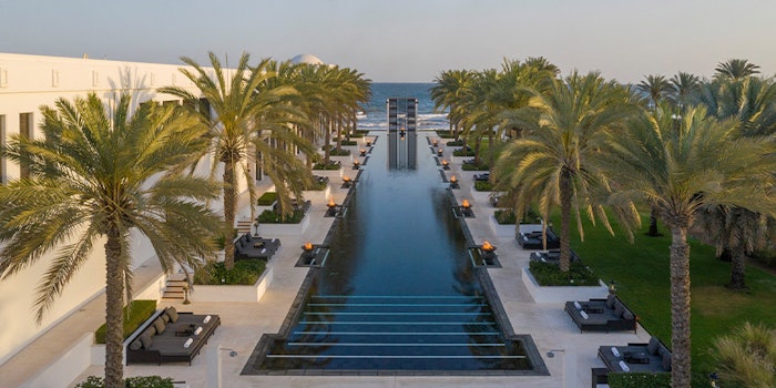 The Chedi's Long Pool, the longest swimming pool in the region. Photo: The Chedi's Facebook.