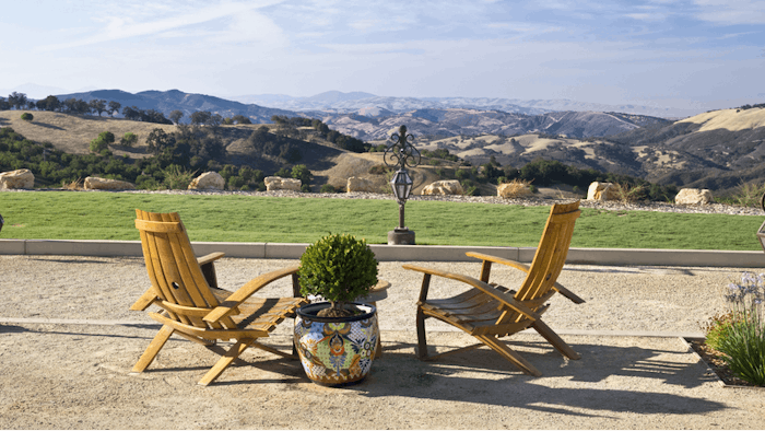 A California wine country vista.