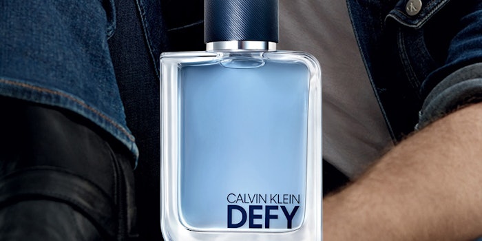 The fragrance has a masculine and woody fresh scent and pays homage to Calvin Klein jeans with a matte textured blue denim-inspired carton.
