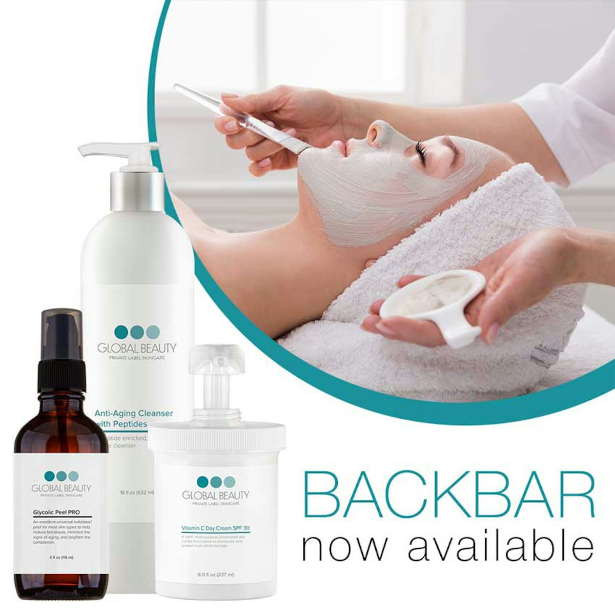 Global Beauty Private Label Skincare's Backbar Sizes ...