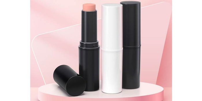 The five-gram container is customizable, offered in white and matte black colors and designed to package a variety of solid foundations.