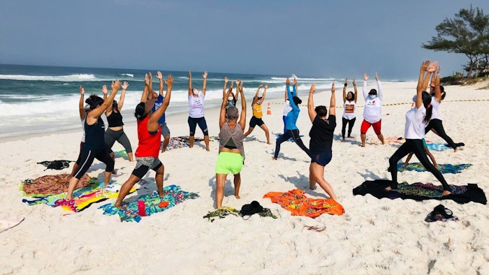 Beach Yoga for World Wellness Weekend 2021