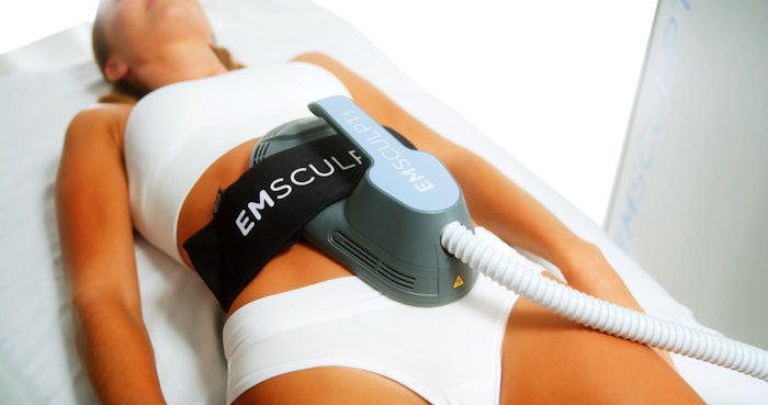 Emsculpt is the only treatment to use HIFEM to build muscle and sculpt the body in a 30-minute session.