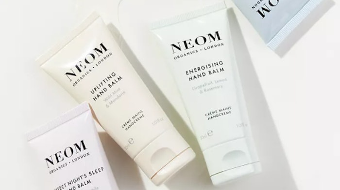 The debut launch on Anthropologie includes nine core Neom lines and two limited-time Christmas gift sets.