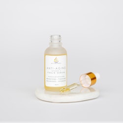 Pharmacist Developed All Natural Antiaging Vitamin C Face Serum Act Organics 30ml Styled On Flat Rock (1)