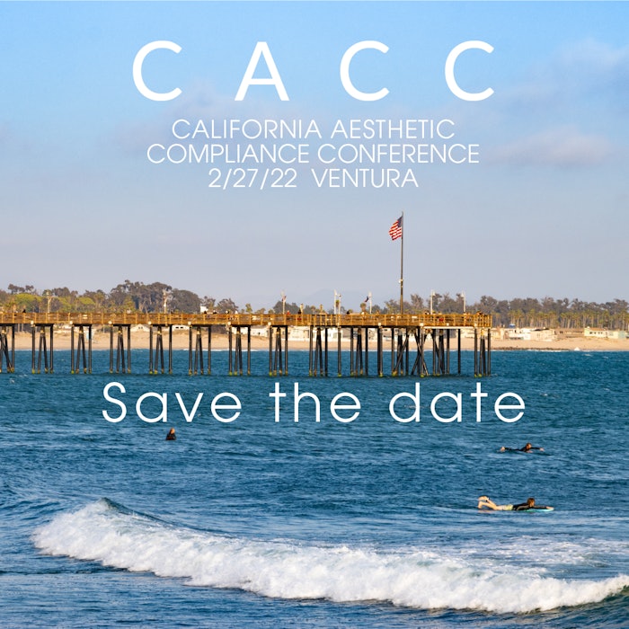 The first-ever California Aesthetic Compliance Conference will include demonstrations of services, information on industry trends and Q&A sessions with industry experts.