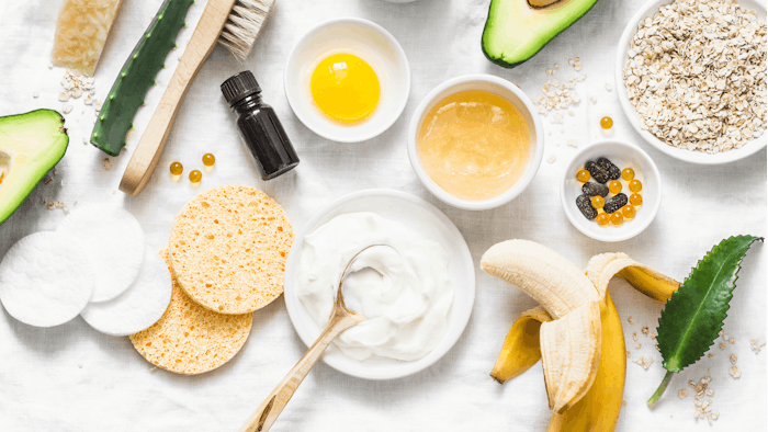 Bananas have ingredients that are popular in at-home facial masks like potassium, vitamins, zinc and amino acids.