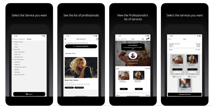 iPhone view of the Hestla app