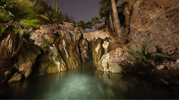 Castle Hot Springs at night by Robert Pflumm