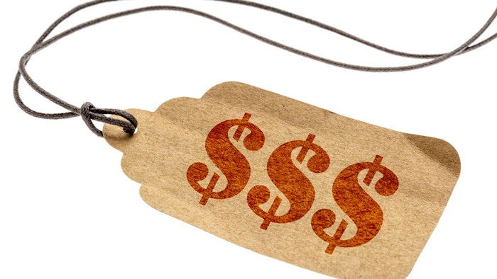 price tag with dollar signs