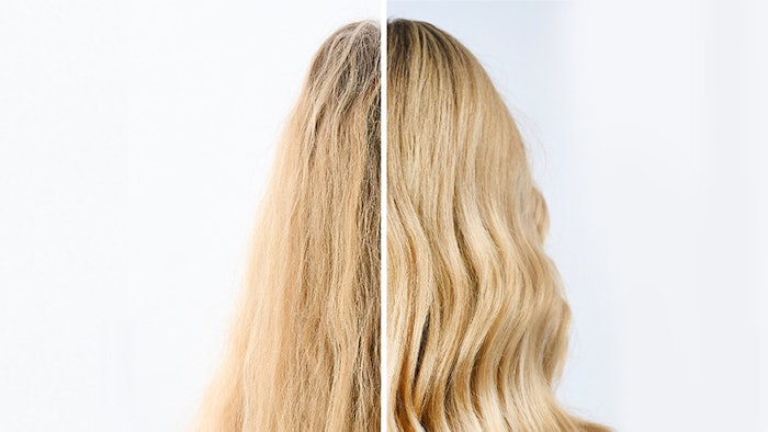 Schwarzkopf's TikTok-approved BLONDME Blonde Wonders Dry Shampoo Foam, before and after