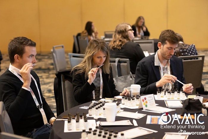 Attendees' noses were busy with an 18 sample presentation hosted by ADM's Marie Wright alongside independent flavorist and 'Flavor Bites' columnist, John Wright.