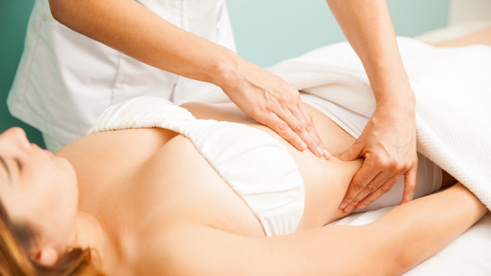 Woman getting a lymphatic massage