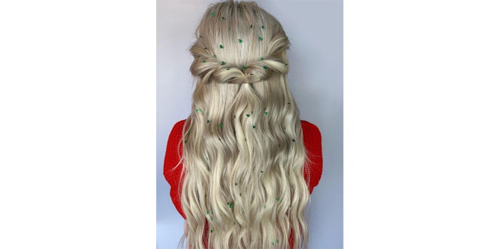 Try this festive holiday hairstyle created by Keratin Complex elite educator and salon owner Haley M. Estep.
