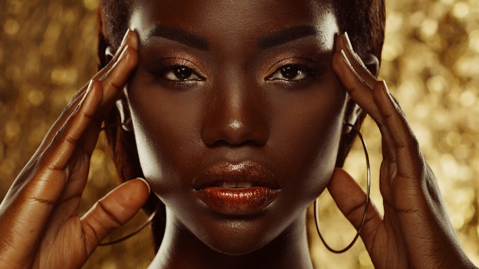 Woman glammed up for special occasion