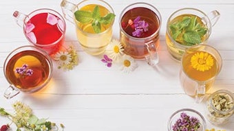 healthy tea arranged on table