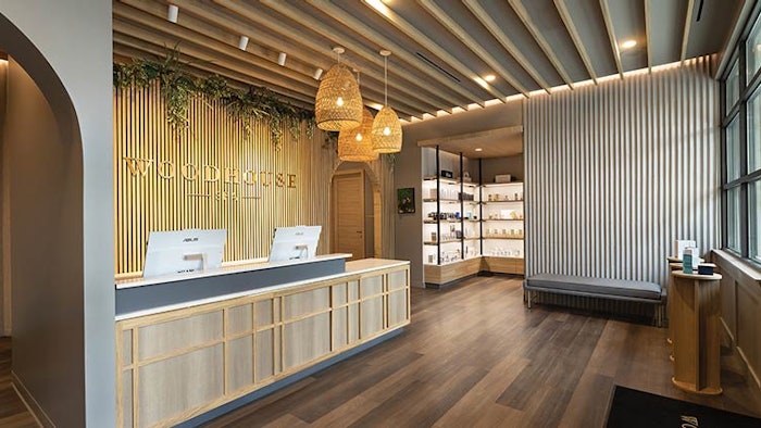 A look at how Woodhouse Spas provide calming environments with color, texture, sounds and more.