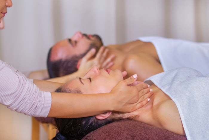 couple receiving massage
