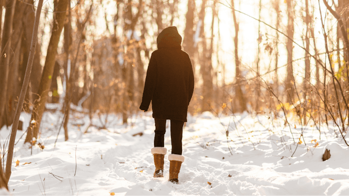 woman outdoors in forest