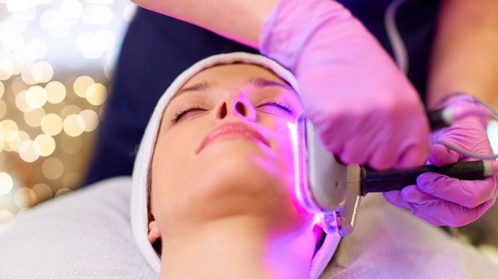 Woman getting LED Spa Treatment