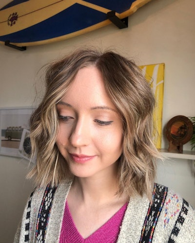 A textured bob created by Reagan Fox