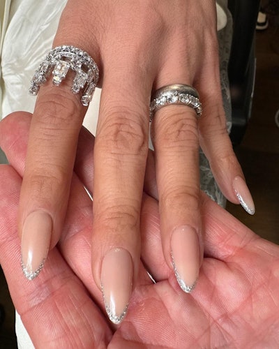 Tom Bachik's take on the lip gloss nail trend for Jennifer Lopez.