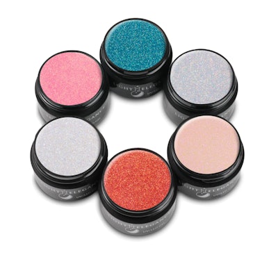 Viva La Fiesta Glitter Gels are available in P+ Glitter Gel Polishes (soak-off) and LE Glitter Gels (hard gel) to suit your needs in the salon!