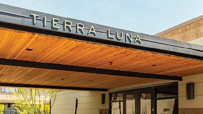 The entrance of Tierra Luna Spa and Sol Garden at Arizona Biltmore, A Waldorf Astoria Resort.