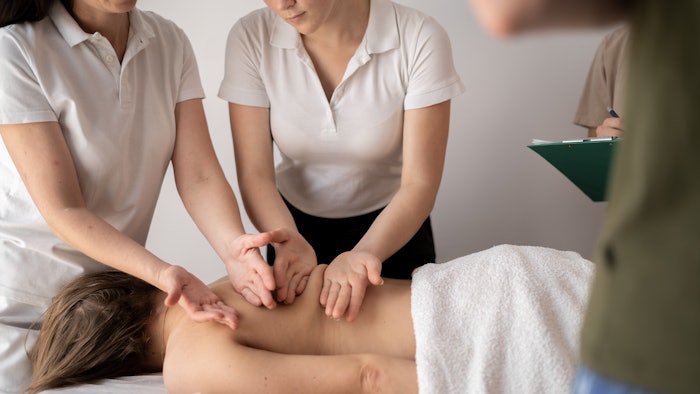 Training on spa treatment techniques.