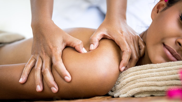 Close up of massage shoulder