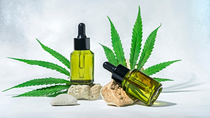 CBD hemp cosmetic oil and serum, spa treatment product