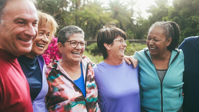 old bi racial group outside in nature