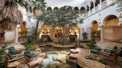 The garden atrium at The Spa at Sea Island