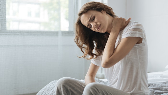 woman with chronic neck pain