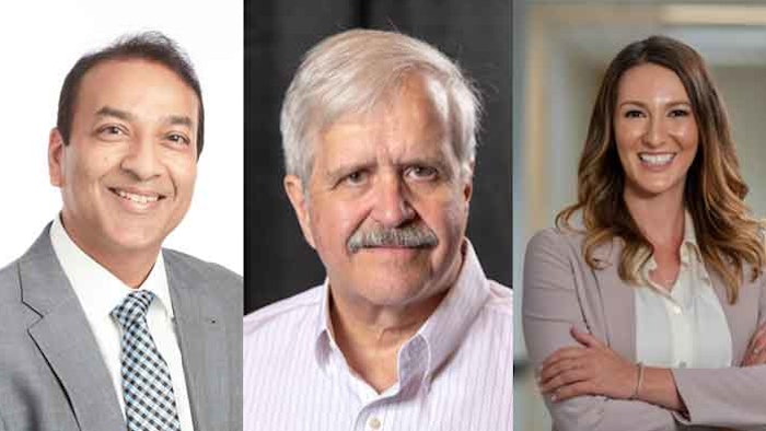 From L: Akshay Talati, R.Ph. (vice president); Anthony J. O’Lenick (president); and Marisa Plescia, Bell International Laboratories (vide president-elect)