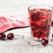 Trendy sleepy girl mocktail. Popular cherry drink for deep sleeping