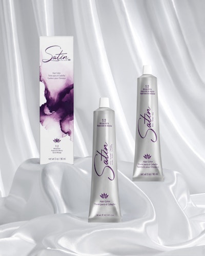Satin Hair Color is streamlined for less space in the salon and less waste makes Satin Hair Color a sustainable hair color brand.