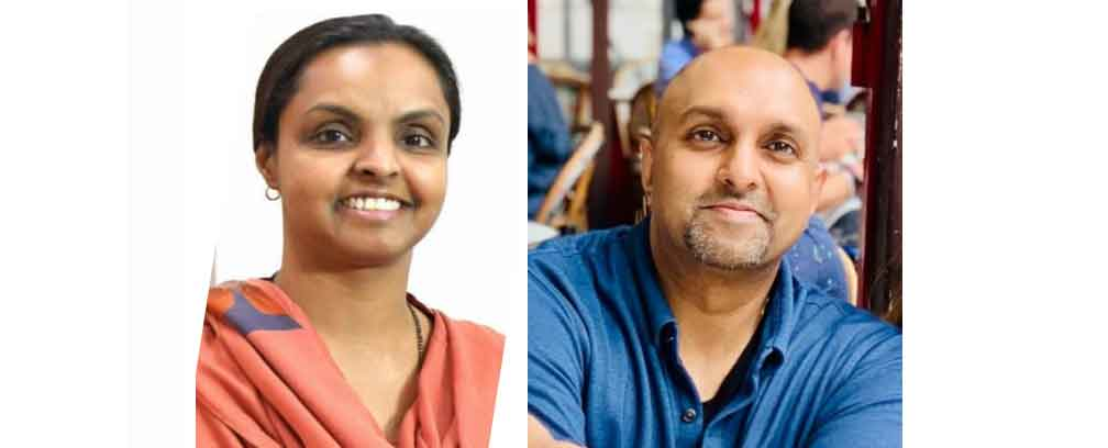 From L: Anju Majeed, Ph.D., and Shaheen Majeed